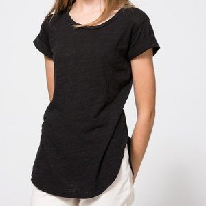 LNA Side Split Round Hem Burnout Tee